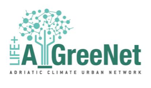 Logo Life + A_GreeNet - Adriatic climate urban network